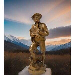 GG Lang sel. Erben Oberammergau Wood Hand Carved Hunter Germany Beautiful‎ !